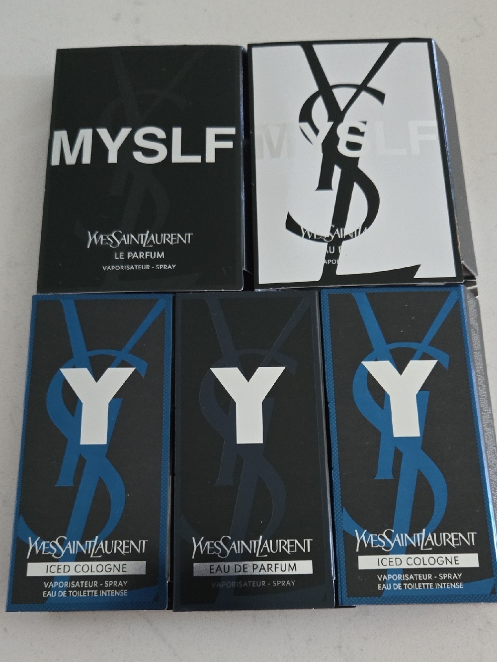 NEW never Used Ysl Mens Bundle Y & MYSELF & Brand New Iced SAMPLES - Picture 1 of 1